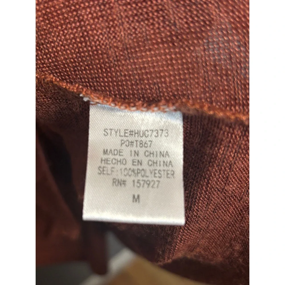 La Miel Rust Brown Button Front Cardigan Duster‎ Boho Granola Girl Medium